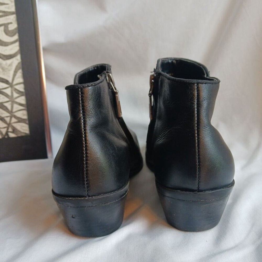 Apri Italian Leather Geronimo Black Booties Size 6.5 - Picture 4 of 5